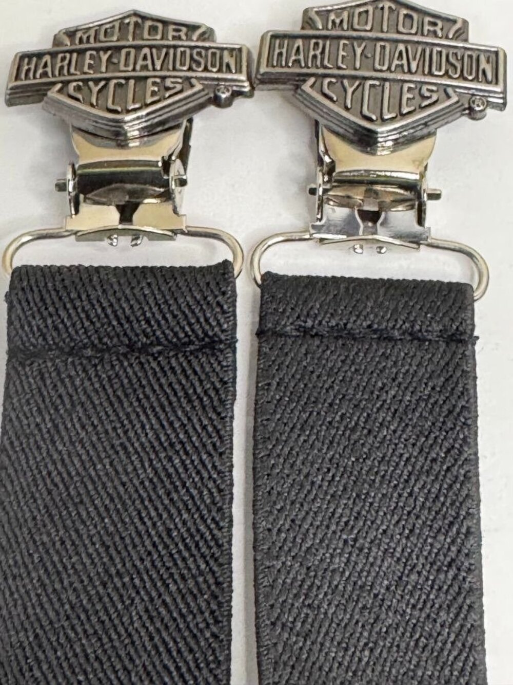 Harley-Davidson Pant Leg Holders With Metal Clips & Black Elastic Design Durable